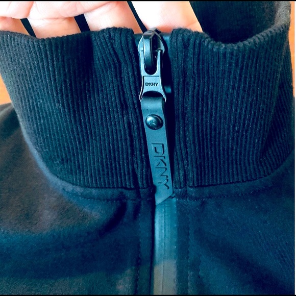 DKNY, Men’s Heavy Weight Track Jacket with Detailed Trim, Black, size S - Picture 3 of 8